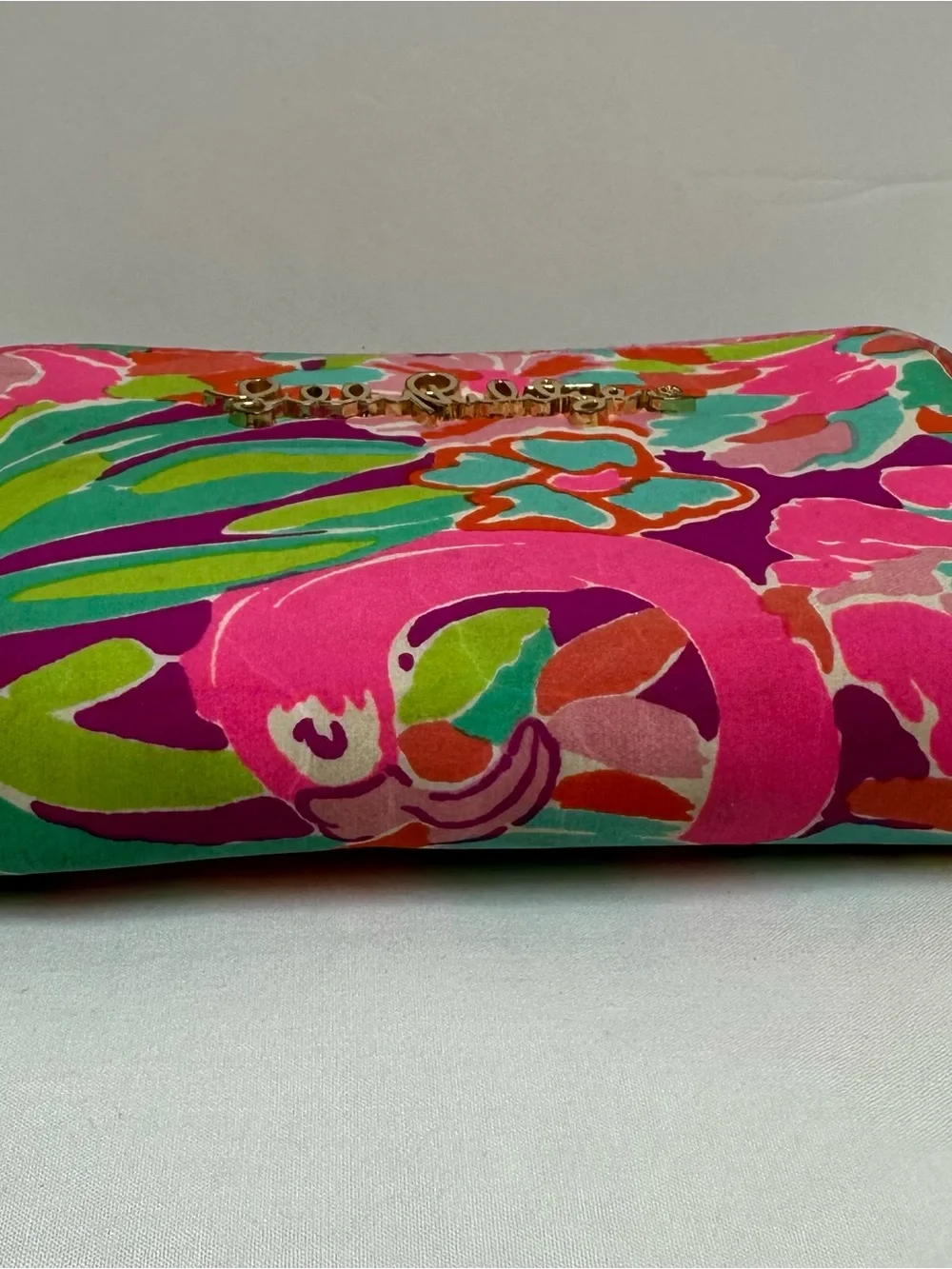 Lilly Pulitzer Multicolor Floral Zip Wristlet Wallet with tassels